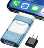 ZARMST USB Stick 256GB, 4 in 1 Flash Drive 3.0 High Speed Photostick, Memory Sticks External Storage Pen Drive for Phone/Pad/Android/PC, Copy Photo Videos Files With One Click (Blue) - Image 5