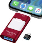 ZARMST USB Stick 256GB, 4 in 1 Flash Drive 3.0 High Speed Photostick, Memory Sticks External Storage Pen Drive for Phone/Pad/Android/PC, Copy Photo Videos Files With One Click (Blue) - Image 3
