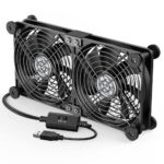 ELUTENG USB Fan 80mm 5V 2 in 1 with 3 Adjustable Speeds, Double Row USB Computer Fan 80mm PC Fan 8cm with 8 Shock Absorbent Feet for PS5 PS4/Laptop/TV Box/Router - Image 2