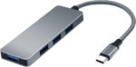 4 Ports Ultra Slim USB Hub 3.0 USB Splitter with 5Gbps Data Transfer Multiport Adapter for Keyboard, Mouse,MacBook,Surface Pro,Xbox, PS5,Flash Drive, Mobile HDD,Laptop, Desktop PC and more