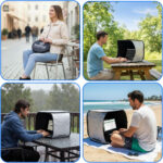ReFind Laptop Sun Shade for Working Outside - Portable Computer Tent, Sunshader Hood for Anti Sun Glare Laptop Screen, Privacy, and Heat Protection - Fits MacBook, iPad, Tablet - Image 3