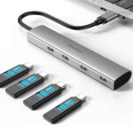 RSHTECH 10Gbps USB C Hub, 7-in-1 USB-C Multiport Adapter with 4K@60Hz HDMI, 3 USB 3.2 (2C+1A), 100W PD & SD/TF, USBC Splitter Compatible with MacBook Air/Pro, Surface, XPS and other Laptops (RSH-T07) - Image 3