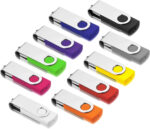 Memory Stick 32GB 10 pack, AreTop USB Stick, USB Flash Drive, 32GB Thumb Drives Pen Drives, Swivel Design, with LED Indicator for Computer/Tablet/Laptop/Car/TV(10 Black With Lanyard) - Image 4