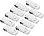 Memory Stick 32GB 10 pack, AreTop USB Stick, USB Flash Drive, 32GB Thumb Drives Pen Drives, Swivel Design, with LED Indicator for Computer/Tablet/Laptop/Car/TV(10 Black With Lanyard) - Image 3