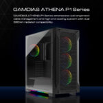 GAMDIAS Gaming PC Case, ATX Mid Tower Computer Case, Side Tempered Glass, Pre-install 4 ARGB Fans, High Airflow Front Panel, Cable Management, Black - Image 2