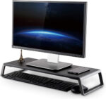 ThingyClub Monitor Stand Riser with Metal Feet for Computer Laptop iMac TV LCD Display Printer, Computer Monitor Riser with Desk Tabletop Organizer 20x9.45inch Sturdy Platform Save Space (Hickory) - Image 3