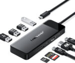 Lemorele USB C Hub - 9 in 1 Multiport Adapter with 4K HDMI, 3 USB 3.0, PD 100W, SD/TF, Docking Station for MacBook, iPad, Windows