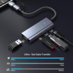 CYNTECH 4-in-1 USB Hub - USB-A & USB-C Ports, 5Gbps Data Transfer, Compatible with MacBook Pro/Air, Dell XPS, Lenovo Thinkpad, HP Laptops & More - Image 2