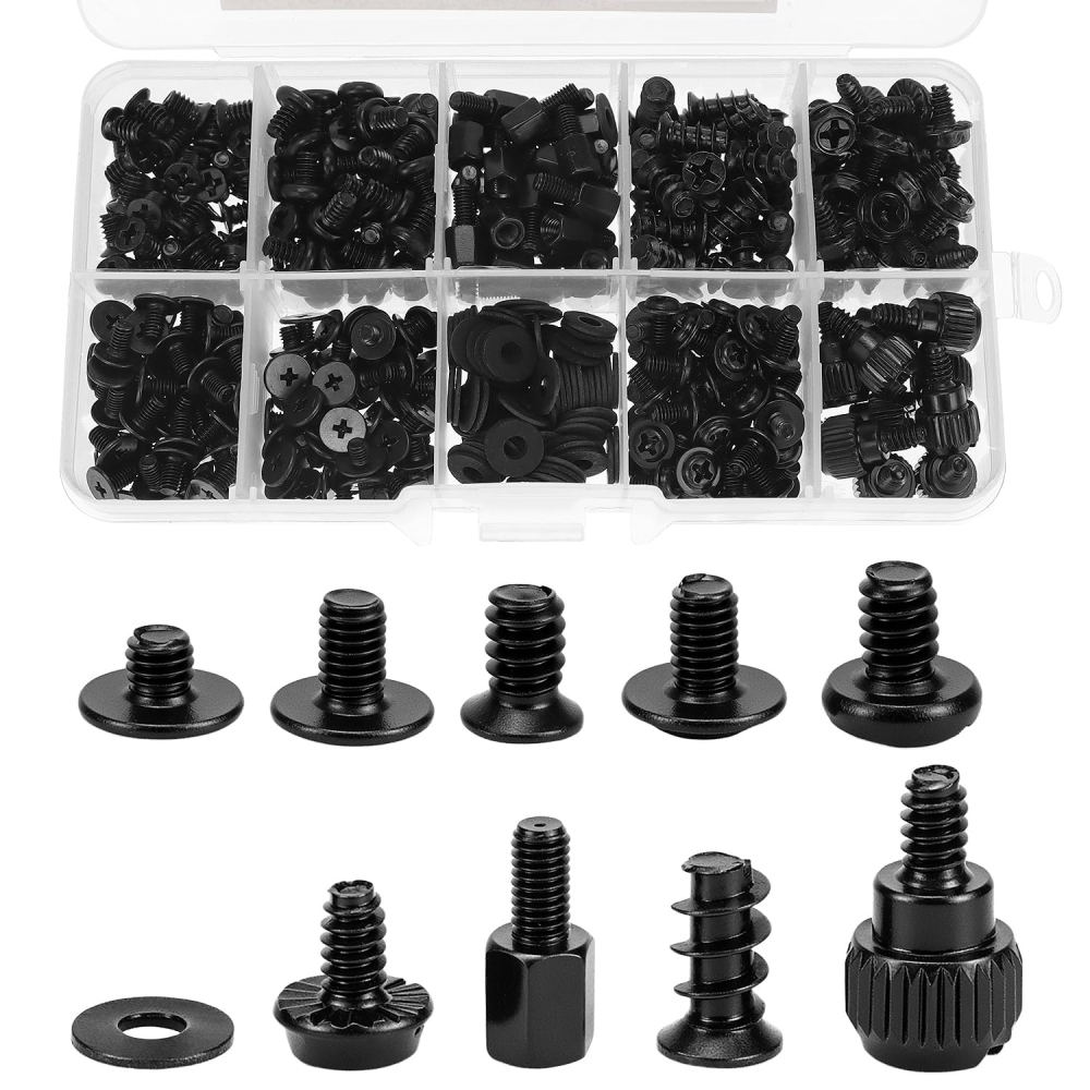 QWORK® 420 Pcs Computer Screw Set, SSD Mounting Screws, for PC Cases, Motherboards