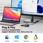 USB 3.0 Switch, 4 Port USB Switcher for 2 Computer, 5Gbps High-Speed Peripheral usb Switch Selector Sharing Mouse Keyboard Printer, Compatible with Windows Linux Mac, 2 Pack usb Cables A to A - Image 5