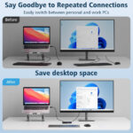 USB 3.0 Switch, 4 Port USB Switcher for 2 Computer, 5Gbps High-Speed Peripheral usb Switch Selector Sharing Mouse Keyboard Printer, Compatible with Windows Linux Mac, 2 Pack usb Cables A to A - Image 6