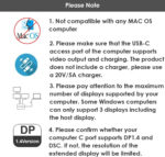 USB C Docking Station,WAVLINK Triple Display Docking Station with 100W PD,Triple 4K@60Hz Ultra HD Display,Dual HDMI,DP,3 USB Ports Compatible with Dell/HP/Lenovo, Windows Systerm Computer - Image 5
