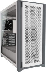 Corsair 5000D Tempered Glass Mid-Tower ATX Case (Solid Steel Front Panel, Corsair RapidRoute Cable Management System, Two Included 120mm Fans, Motherboard Tray with Customisable Fan Mounts) White - Image 2