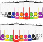 EASTBULL Memory Stick 128MB USB 10Pack, USB 2.0 Thumb Flash Drives Swivel Design Pen Memory Stick Fold Storage (10 Mixed Color With Lanyard) - Image 2
