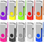 EASTBULL Memory Stick 128MB USB 10Pack, USB 2.0 Thumb Flash Drives Swivel Design Pen Memory Stick Fold Storage (10 Mixed Color With Lanyard) - Image 4