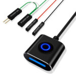 COOIDEA Desktop Computer Power Switch, External PC Power Button, Power Supply Control Adapter Cable 2.5M, ATX Desktop Computer Motherboard Power SW Cables with Magnet, Black
