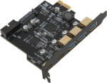 PCIE 1X to USB Expansion Card, 3xUSB3.0 2xType C 19pin 3 USB3.0 2 Type Interfaces Electronics Computers Accessories Computer Components Internal I/O Port Cards Cards 5 Adapter