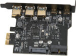 PCIE 1X to USB Expansion Card, 3xUSB3.0 2xType C 19pin 3 USB3.0 2 Type Interfaces Electronics Computers Accessories Computer Components Internal I/O Port Cards Cards 5 Adapter - Image 2