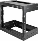 StarTech.com 2-Post 12U Heavy-Duty Wall Mount Network Rack, 19" Open Frame Server Rack with Adjustable Depth, Wall Mount Data Rack for IT / AV / Patch Panel / Computer Equipment (RK12WALLOA) - Image 5