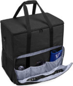 CURMIO Desktop Computer Tower and Monitor Carrying Case,Travel Tote Bag for PC Chassis, Monitor, Keyboard, Cable and Mouse, Earphone, Bag Only, Black - Image 3