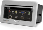 StarTech.com Conference Table Connectivity Pop up Box with AV and Data Ports - HDMI, VGA, Component, MDP to HDMI Output (BOX4HDECP), white