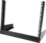 StarTech.com 2-Post 12U Desktop Server Rack, Small Open Frame 19in Computer Rack, Compact Network Rack for AV / Studio / Data / IT Equipment, Free Standing Two-Post Home/Office Rack (RK12OD) - Image 2
