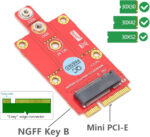 M.2 Key B to Mini PCI‑E Adapter Converter Module,PC Laptop Desktop Computer Accessories without Additional Power Required,Supports 3042/3052 Type M.2 key B Card Dimension - Image 2