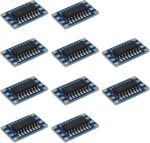 eMagTech 10PCS Mini RS232 MAX3232 to TTL Level Converter Serial Module Board Adapter 3~5V MAX3232 Breakout Board Computer Cable Serial Adapters Electronic Components
