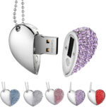 Garrulax USB Flash Drives, Premium Heart Diamond High Speed USB 2.0 Flash Data Storage Drive Memory Pen Stick Flash Disk Pendrive - Image 2