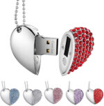Garrulax USB Flash Drives, Premium Heart Diamond High Speed USB 2.0 Flash Data Storage Drive Memory Pen Stick Flash Disk Pendrive - Image 5