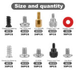 lasuroa 362pcs Computer Screws and Standoffs Kit, Computer Screw Kit Mounting Screws Laptop Components Accessories Parts for Motherboard for PC Building DIY & Repair - Image 2