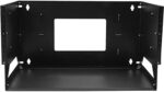 StarTech.com 2-Post 4U Open Frame Wall Mount Network Rack with Built-in Shelf, Wall Mount Data Rack with Adjustable Depth for AV / Computer / IT Equipment, TAA Compliant Server Rack (WALLSHELF4U) - Image 2