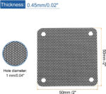 sourcing map 10PCS PC Dust Filter, 50mmx50mm PVC Computer Case Cooler Dustproof Mesh Cover Fan Grills for Computer Chassis Speaker, Black - Image 2