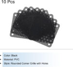 sourcing map 10PCS PC Dust Filter, 50mmx50mm PVC Computer Case Cooler Dustproof Mesh Cover Fan Grills for Computer Chassis Speaker, Black - Image 3