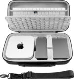 GEEKRIA Desktop Computer Hard Travel Case, Compatible with Apple 2024 Mac mini M4 / Mac mini Pro, Fit for Magic Keyboard, Mouse, Trackpad and Accessories (Pink) - Image 2