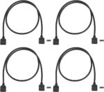 VGOL 4Pcs 3Pin RGB Female to Female Shunt Cable 50cm Length Interface Extension Cable 5V Compatible with 5050 3528 RGB Strip Lights or RGB Fan, Computer Components
