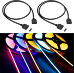 VGOL 4Pcs 3Pin RGB Female to Female Shunt Cable 50cm Length Interface Extension Cable 5V Compatible with 5050 3528 RGB Strip Lights or RGB Fan, Computer Components - Image 2