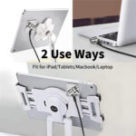 I3C Laptop Lock, Combination Security Lock Cable with Keys and Anchor Plate, Anti Theft Lock for compatible with Business Electronics, Monitors, Tablets (5 Set) - Image 2