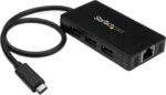 StarTech HB30C3AGEPD 3PORT USB C HUB W/GBE AND PD 2.0 - TYPE C TO 3X A - USB 3.0 - (Components  Add On Cards & Controllers) - Image 3