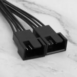 OTOTEC 4PCS 1 to 2 Way 4 Pin PWM Fan Splitter Cable 12V Computer PC Case Fan Converter Cable 5cm Cable Length Computer Accessories Black - Image 5