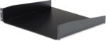 StarTech.com 2U Server Rack Shelf - Universal Rack Mount Cantilever Shelf for 19" Network Equipment Rack & Cabinet - Heavy Duty Steel – Weight Capacity 44lb/20kg - 16" Deep Tray, Black (CABSHELF)