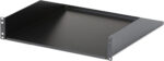 StarTech.com 2U Server Rack Shelf - Universal Rack Mount Cantilever Shelf for 19" Network Equipment Rack & Cabinet - Heavy Duty Steel – Weight Capacity 44lb/20kg - 16" Deep Tray, Black (CABSHELF) - Image 2