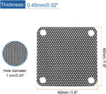 sourcing map 10PCS PC Dust Filter, 40mmx40mm PVC Computer Case Cooler Dustproof Mesh Cover Fan Grills for Computer Chassis Speaker, Black - Image 2