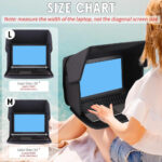 Garsent Laptop Sun Shade, Lightweight Laptop Sun Glare Shield Secret Screen Hood, Folding Laptop Hood for 16 Inches Laptops, Computer Sunshade Bag for Working Outside - Image 4