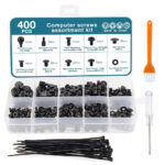 HSEAMALL432Pcs Computer Screw Standoff Set PC Motherboard Screws Spacers with Screwdriver for Motherboard Box HDD SSD Fan