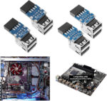 ECSiNG 4PCS 9Pin/10Pin Motherboard Female Header to Dual USB 2.0 Female Adapter Converter Computer Accessories 2PCS Type A & 2PCS Type B - Image 3