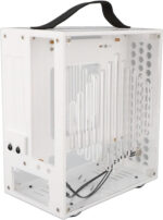 ASHATA Mini ITX PC Case, 23x20.5x12cm Compact Clear Acrylic Computer Case for ITX Motherboard with 360 Degree Open Hollow Design, for FLEX Power Supply and 190mm Graphics Card (Black) - Image 2