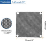 sourcing map 20PCS PC Dust Filter, 70mmx70mm PVC Computer Case Cooler Dustproof Mesh Cover Fan Grills for Computer Chassis Speaker, Black - Image 2