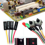 56Tiankoou 2Pcs PC Power Reset Switch HDD LED Cable Light Wire Kit Assembly for Computer - Image 3