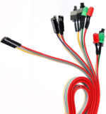 56Tiankoou 2Pcs PC Power Reset Switch HDD LED Cable Light Wire Kit Assembly for Computer - Image 5